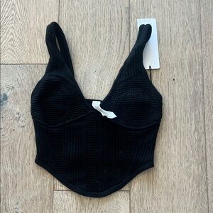 ALO Yoga Black Knit Top